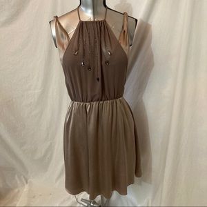 Aryn K Taupe Dress M
